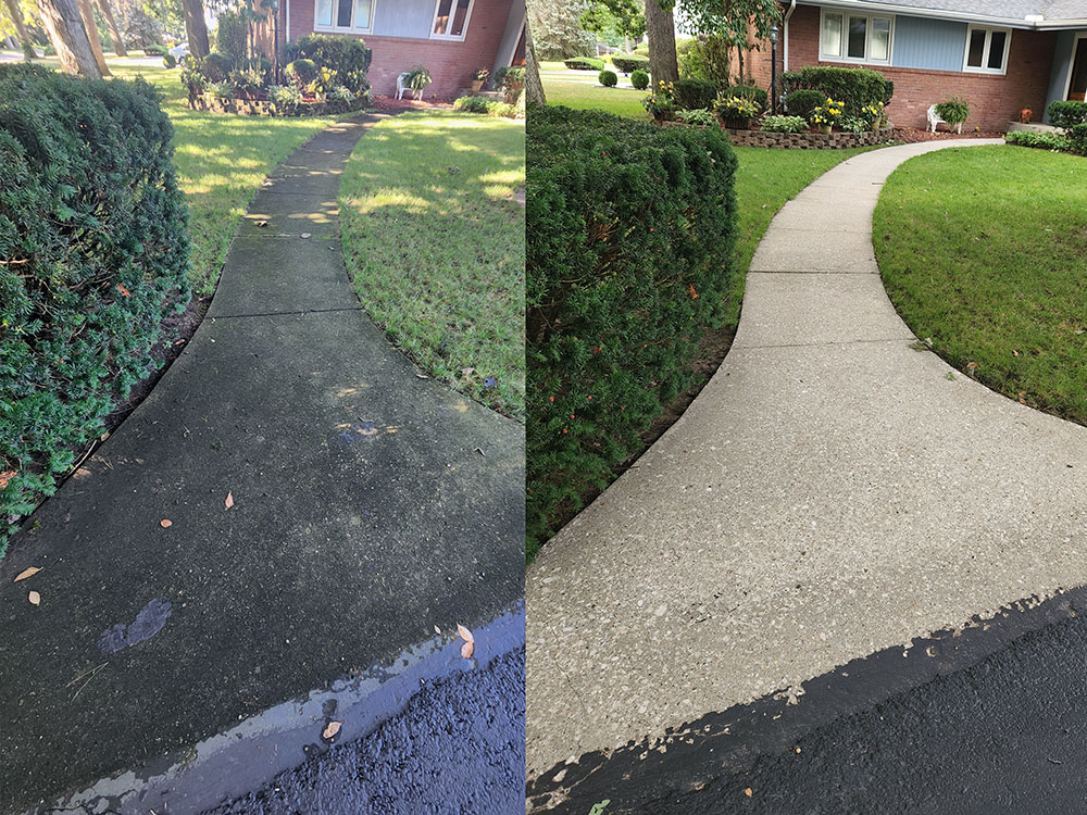 driveway before an after
